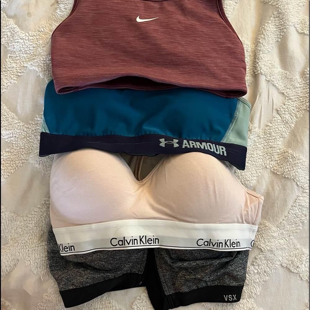 BUNDLE sports bras Nike, VS, under armor, Calvin Klein